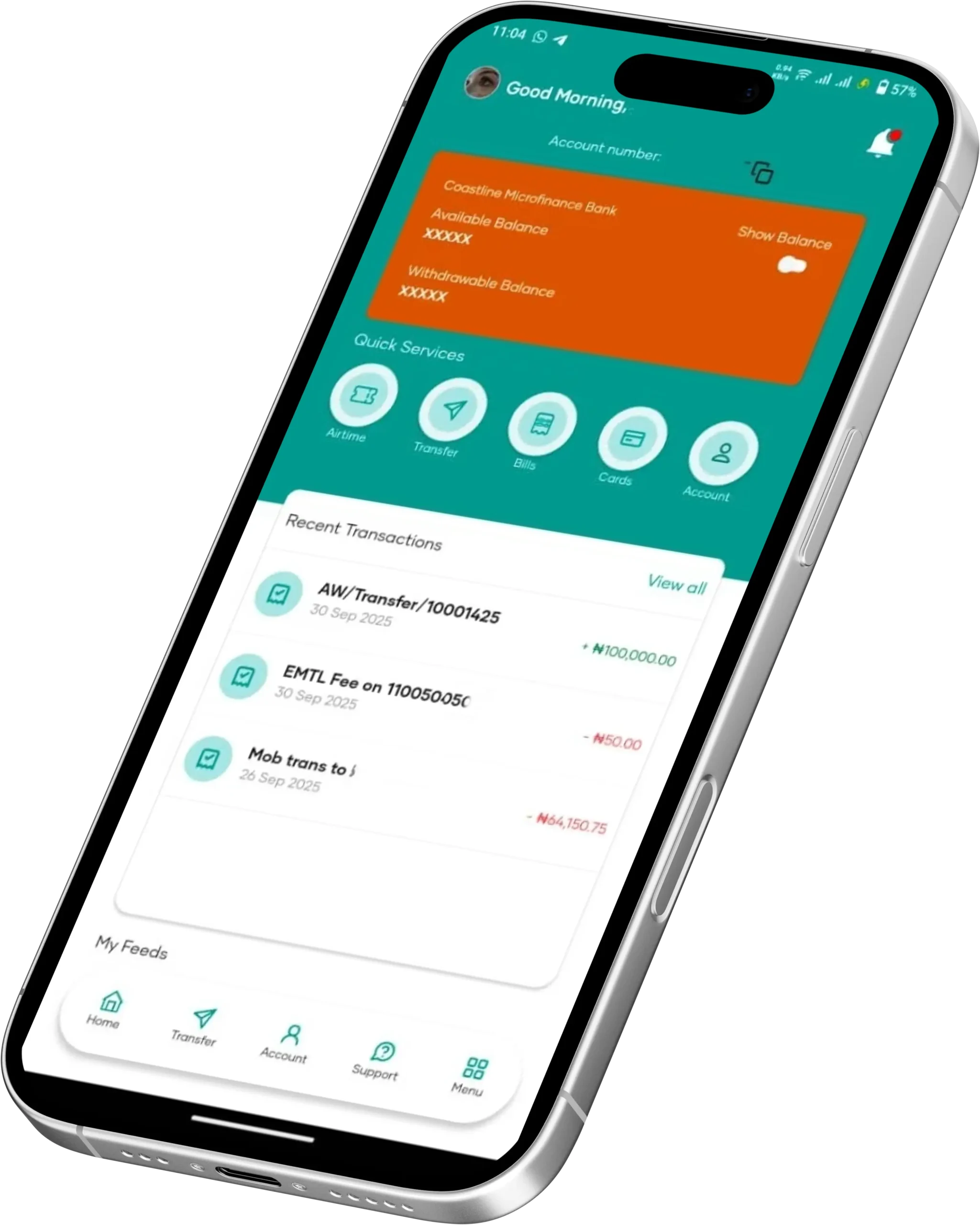 Coastline MFB Mobile App Interface